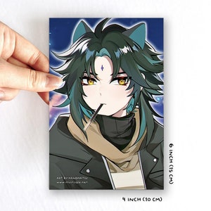 Cartolina Genshin Neko Xiao [Kanomatsu]