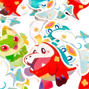 Ensemble d'autocollants en vinyle Pokemon Paldea [MeowKuro]