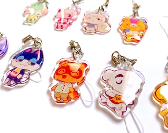 ACNH Mini Charms (1.5 Inch Clear Acrylic) [ieafy]