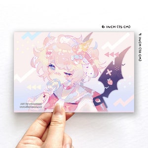 Carte postale diable rose [Meowkuro]