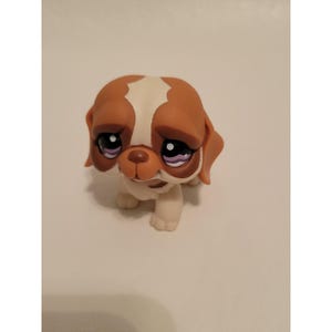 Authentic Littlest Pet Shop #1118 Saint St Bernard Dog / Original Hasbro LPS