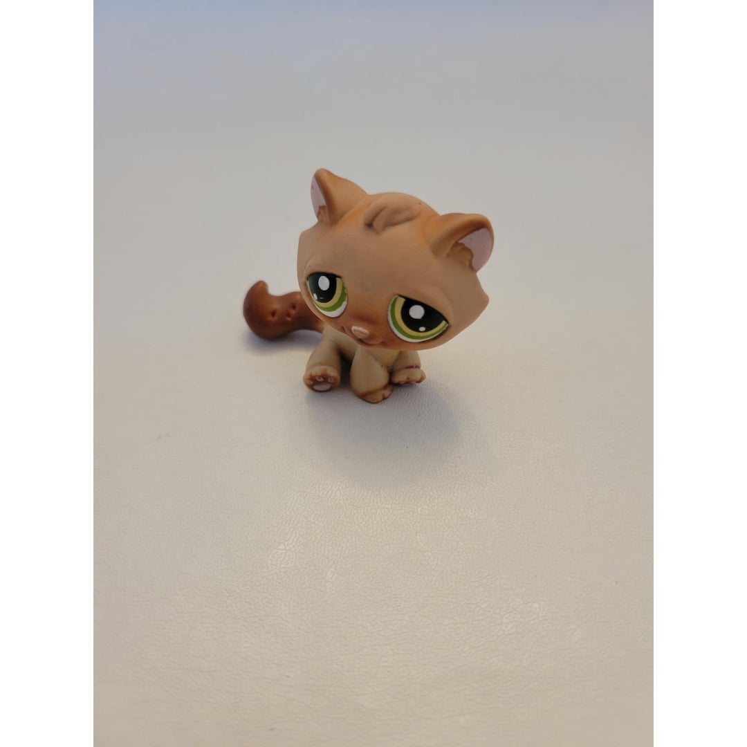 Hasbro Littlest Pet Shop LPS #194 Kitten Cat Brown Green Eyes Authentic ...