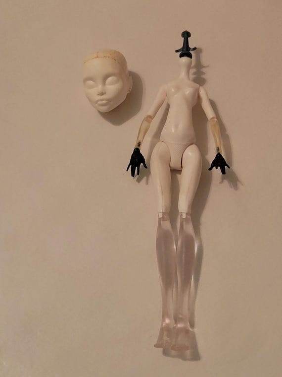Custom Ready - Prepped G3 Monster High doll - Spectra - ready to reroot - For OOAK - Customizing