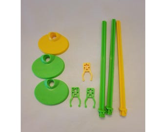 Monster High Green Yellow Neon Srabd Lot 3x Complete Girl Clip Freaky Fusion