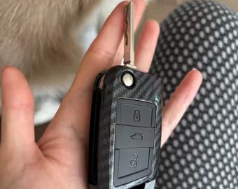 Funda de fibra de carbono para llavero de coche - VW, Skoda, Seat