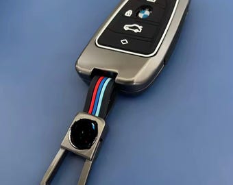 Funda gris para llave de coche para BMW X1, X3, X4, X5, F15, X6, F16, G30, Serie 7, G11, F48, F39, 520, 525, F30, 118i, 218i, 320i, accesorios interiores.