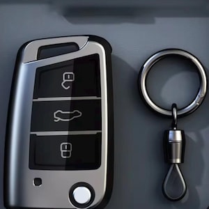 Titangrått silikonnyckelfodral för Volkswagen - VW Polo, Golf 7, Passat, Jetta fjärrkontroll