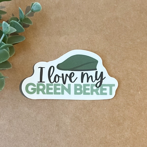 B1G1 Free, Vinyl I Love My Green Beret Sticker, Green Beret, Special Forces Sticker, USA Military Army, Thank You Veterans, Free Shipping