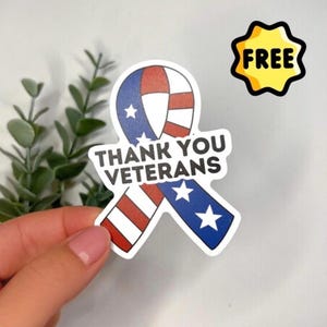B1G1 Free Thank You Veterans Sticker, Vinyl US Navy Mom Sticker, Navy Mother, Navy Mama, Mothers Gift, Weatherproof, Free Shipping image 4