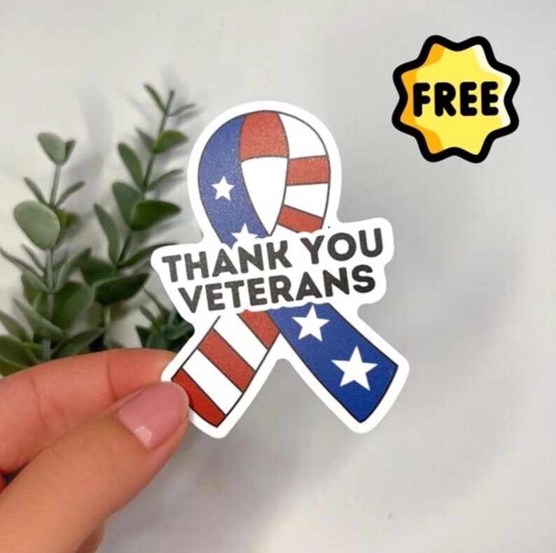 B1G1 Free Thank You Veterans Sticker, Vinyl US Navy Mom Sticker, Navy Mother, Navy Mama, Mothers Gift, Weatherproof, Free Shipping image 4