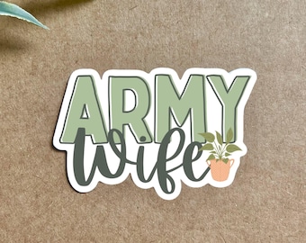 B1G1 Free Thank You Veterans Sticker, Vinyl USA Army Wife Sticker, Plants, Wifey, Girlfriend, Soldier Wife, Weatherproof, Free Shipping