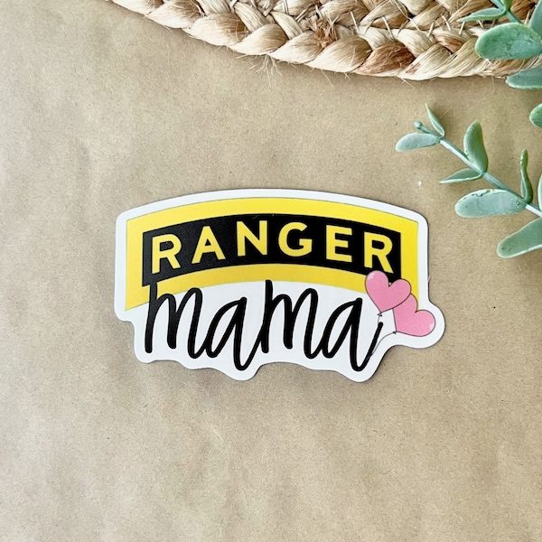 B1G1 Free, Vinyl Ranger Mama Sticker, Ranger Proud, US Army Ranger, Ranger Mom, Ranger Tab, Weatherproof, Free Shipping