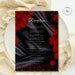 Red and Black Wedding Reception Card. Red and Black Table Card ...