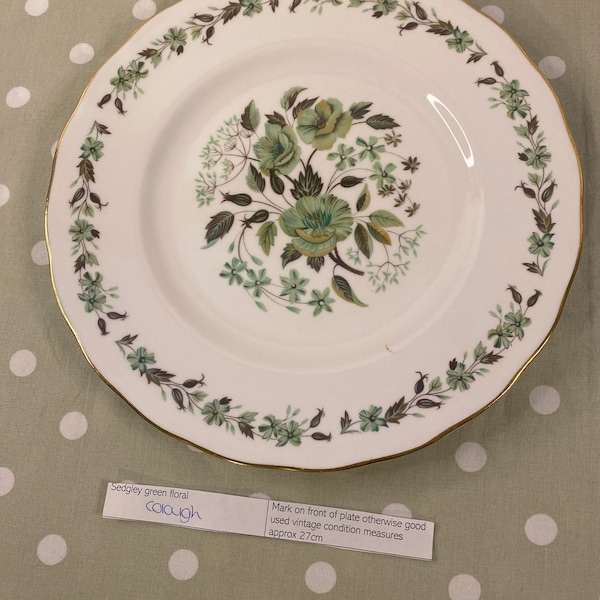 Colclough sedgley green plate 27cm diameter