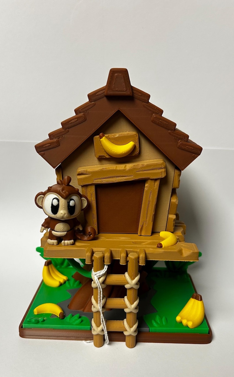 Monkey Tree House| 3D Printed Interactive Pets - Etsy