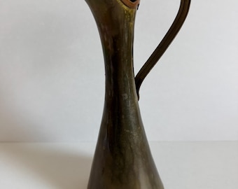 Antique Imperial Russian Brass Vase— Tula Factory Eagle Stamp, c. 1880–1910