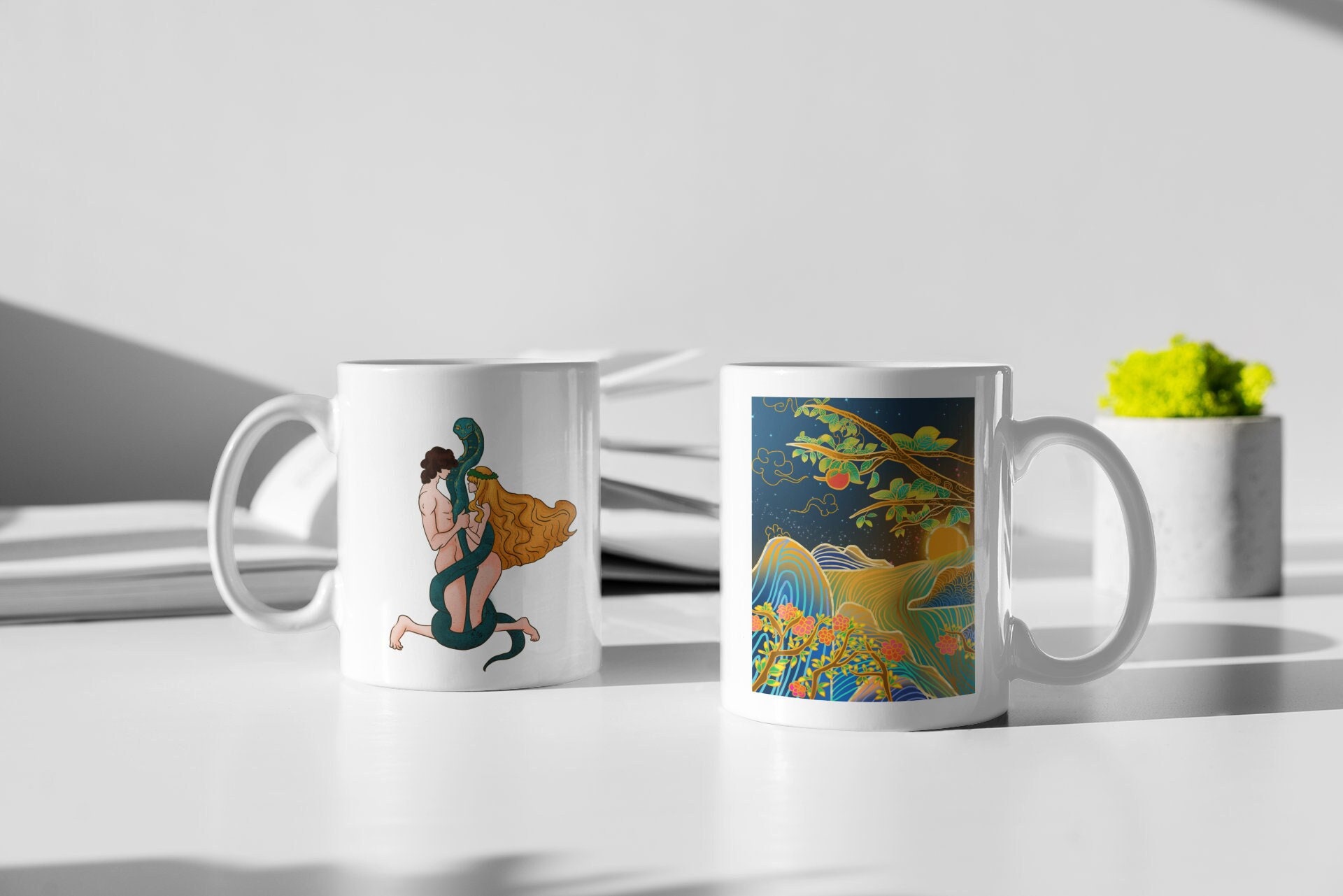 Mug Personnalisé Kundalini et Champ de Pommes