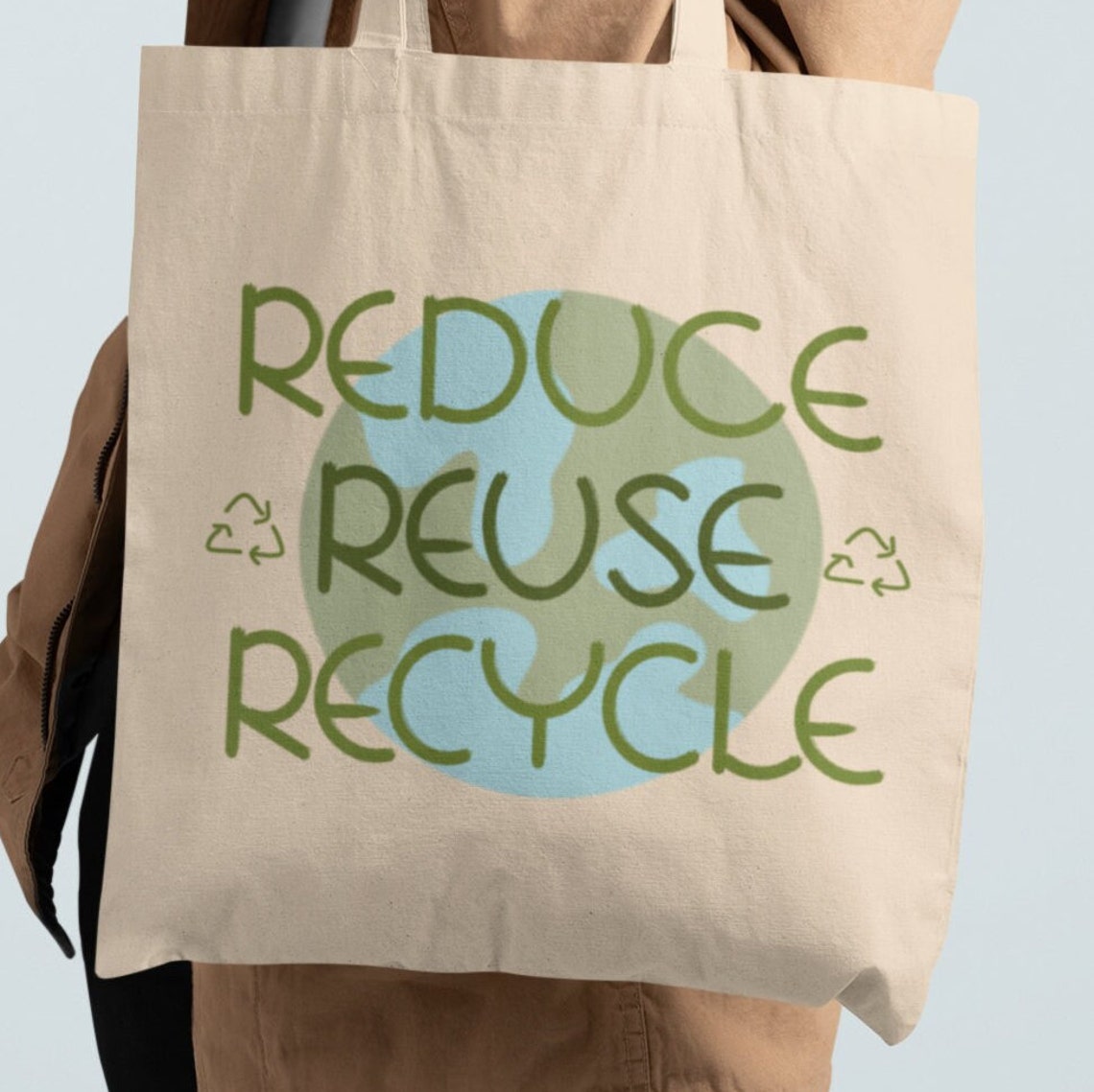 Tote bag Reduce Reuse Recycle Etsy