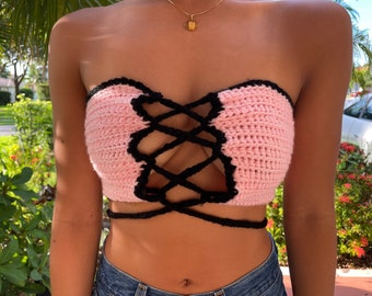 Crochet Corset Tube Top