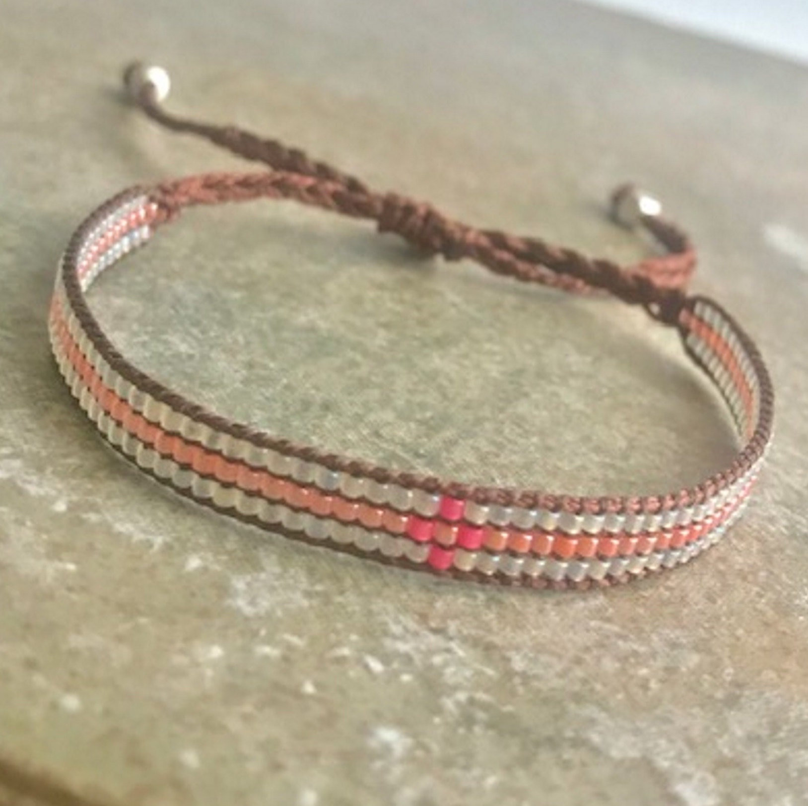 Sliding Knot Charm Bracelet • Friendship bracelet