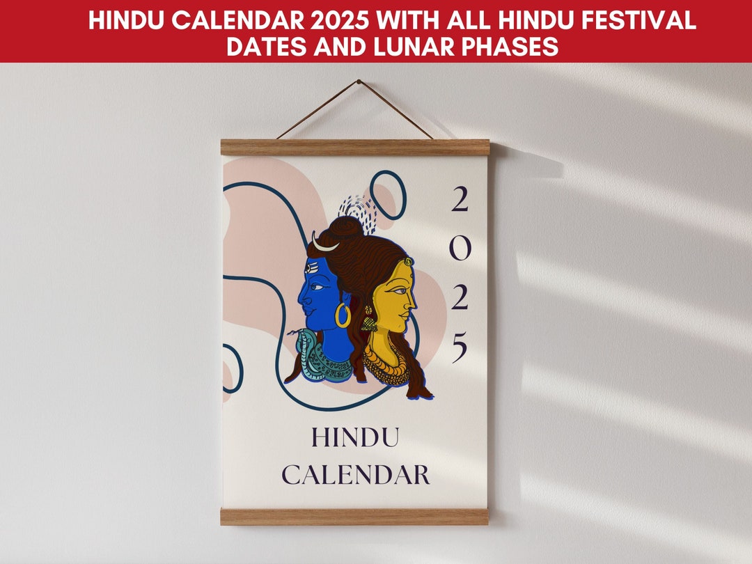 Hindu Calendar 2025 With All Hindu Festival Dates and Lunar Phases Calendar 2025 With Holidays Hindu