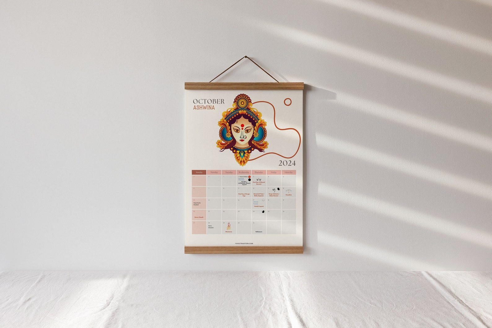 Hindu Calendar 2024 With All Hindu Festival Dates and Lunar Phases