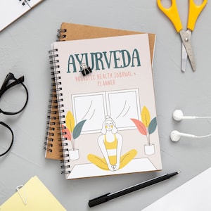 Ayurveda Planner Workbook 2025+2026 Journal Guide Self Care Gift Box, Ayurveda Lifestyle Guide Holistic Health Planner, Wellness Package