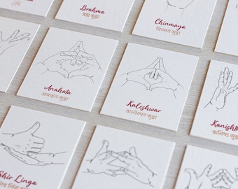 Flashcards 56 Hand Mudras Collection With Sanskrit Names And Benefits Printable Cards Educational Yoga Ayurveda Teacher Practice Wellness