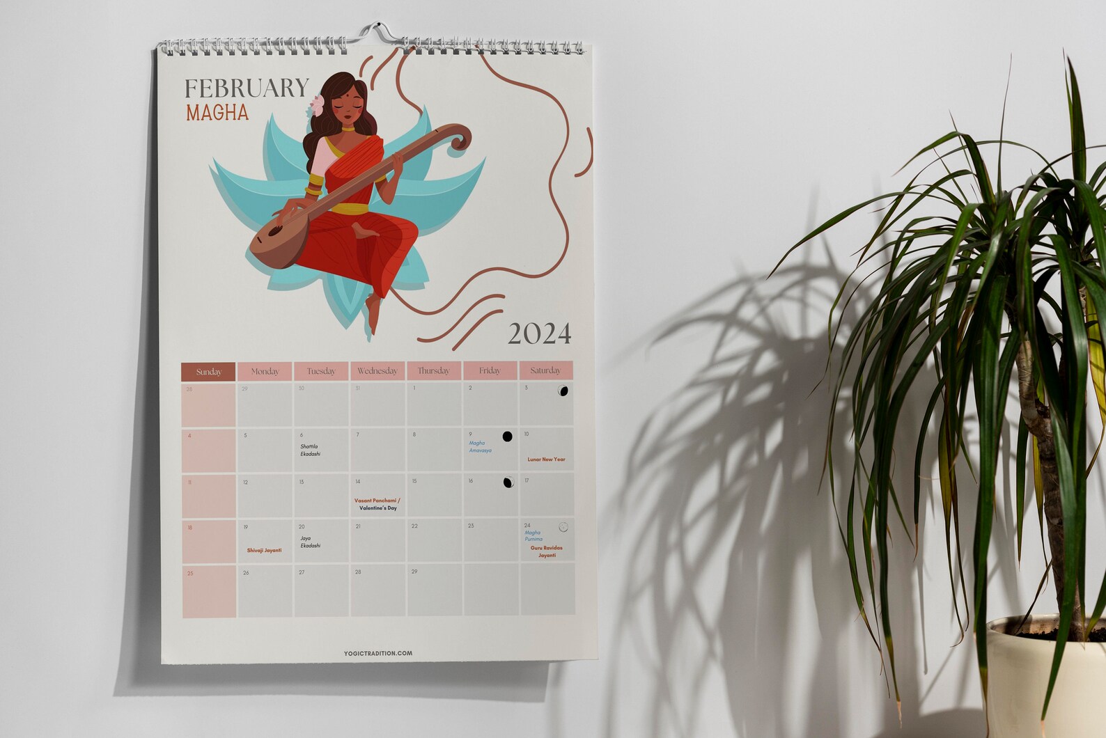 Hindu Calendar 2024 With All Hindu Festival Dates and Lunar Phases