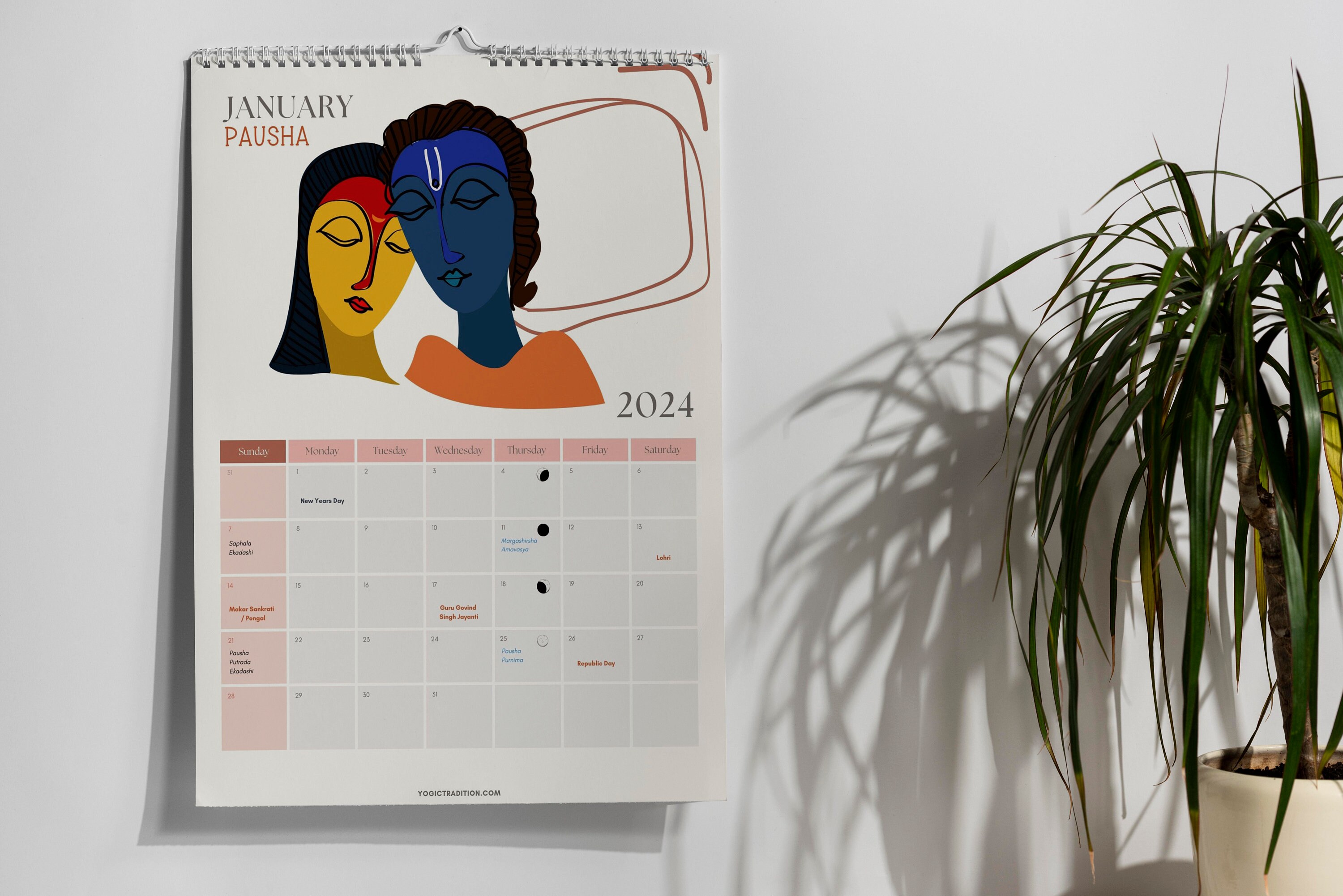 Hindu Calendar 2024 With All Hindu Festival Dates and Lunar Phases