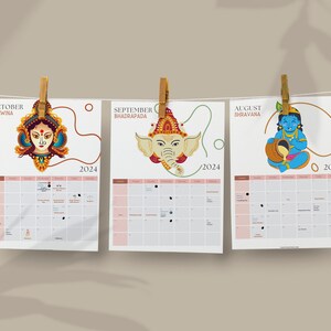 Hindu Calendar 2024 With All Hindu Festival Dates and Lunar Phases
