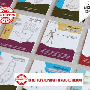 Flashcards - 51 Ayurveda Marma Points-collectie met Sanskrietnamen, locatiegrootte, gebruik, gedrukte kaart Educatieve yoga Ayurveda-leraar