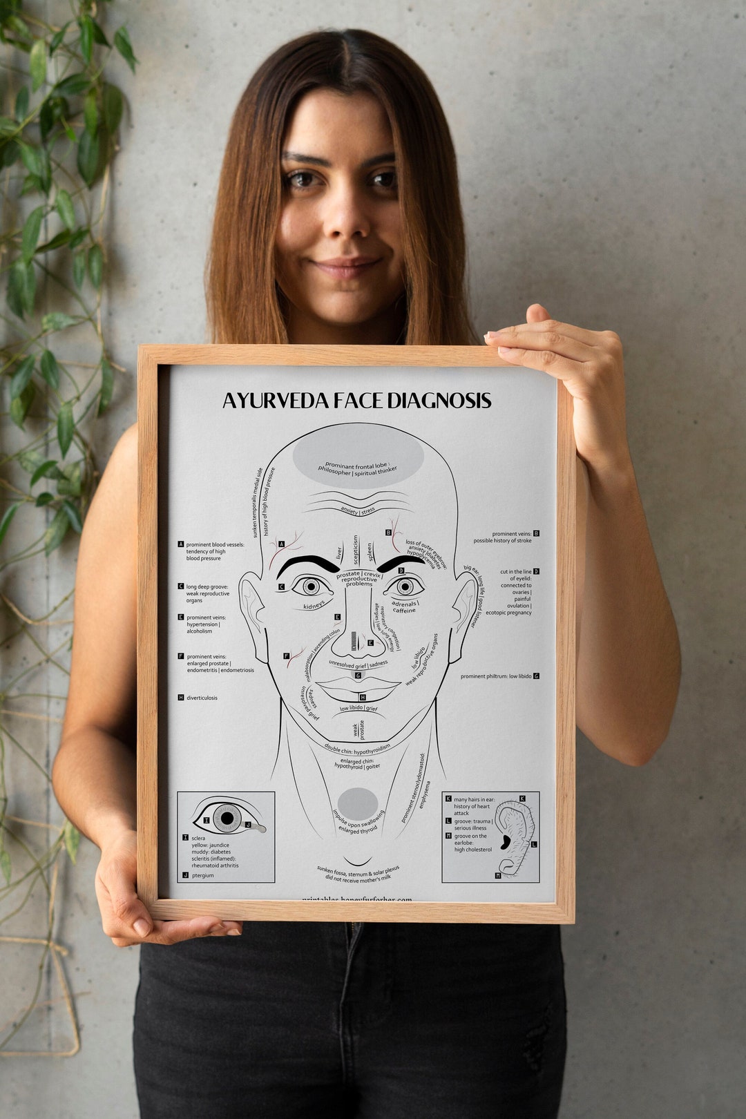 Ayurveda Face Diagnosis Poster Book Planner Insert Ayurveda Etsy