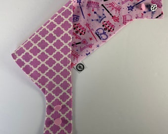 Personalized Princess Dog Bandana: Reversible Snap-On Cotton Scarf