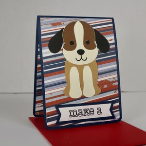 Handmade Popular Personalized Birthday/All Occasion Greeting Card with Dog/Puppy Twist and Pop Style/Trending Handmade Dog Card