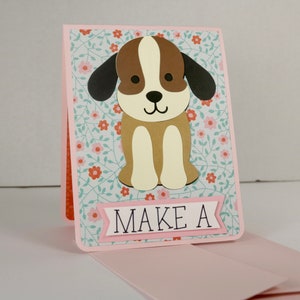 Carte d'anniversaire personnalisée faite main/Carte de voeux toutes occasions/Carte 3D Twist and Pop avec chien/chiot/Carte chien personnalisée/Carte pour amoureux des chiens