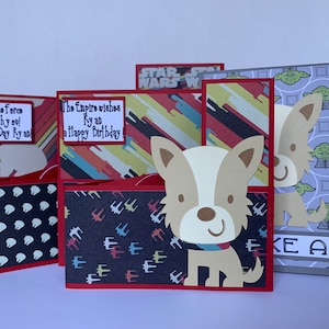 Carte de vœux Star Wars Custom 3D Birthday/ All Occasion avec chien / chiot