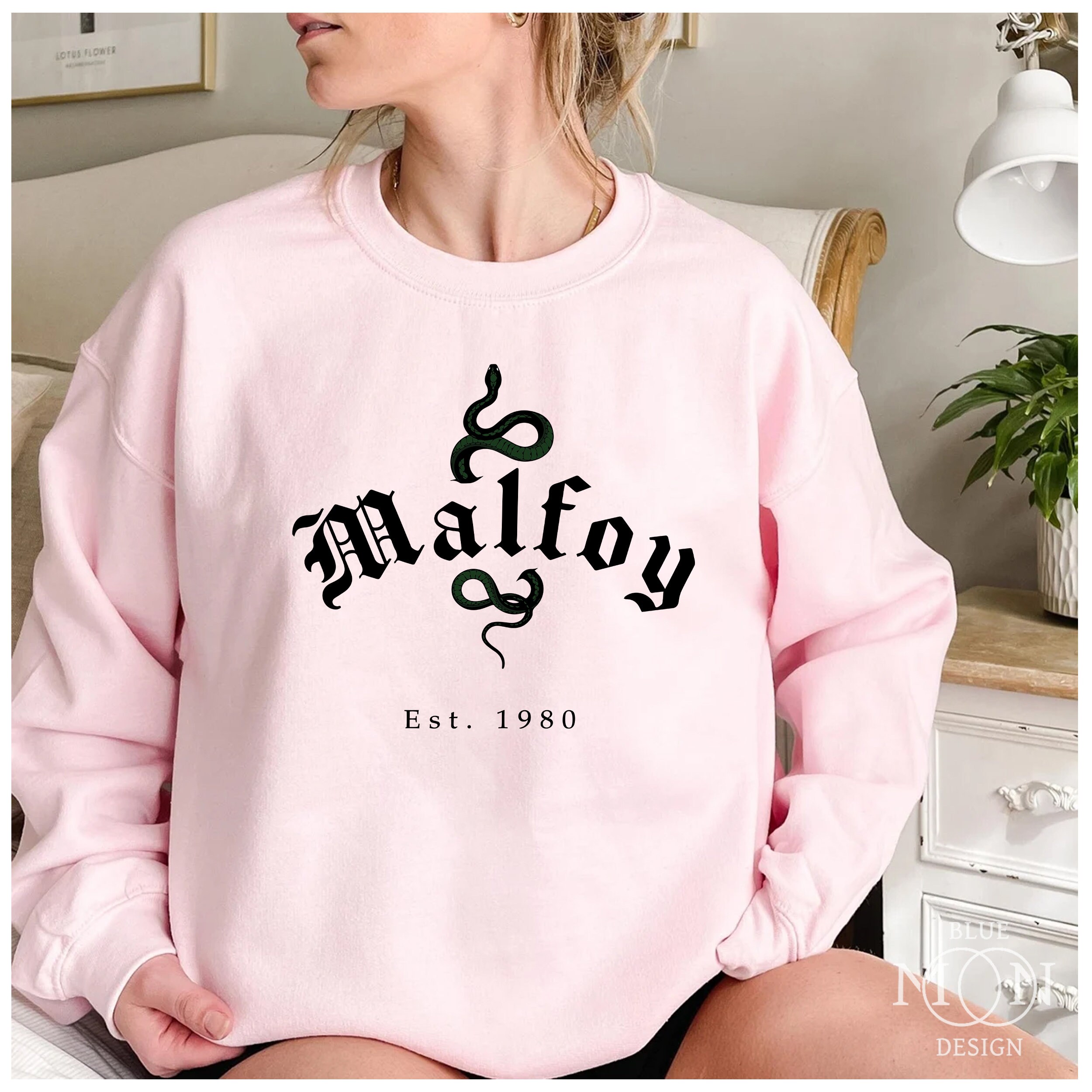Malfoy Est 1980 Sweaterwizard Crewneck Magical Pulloverdraco - Etsy