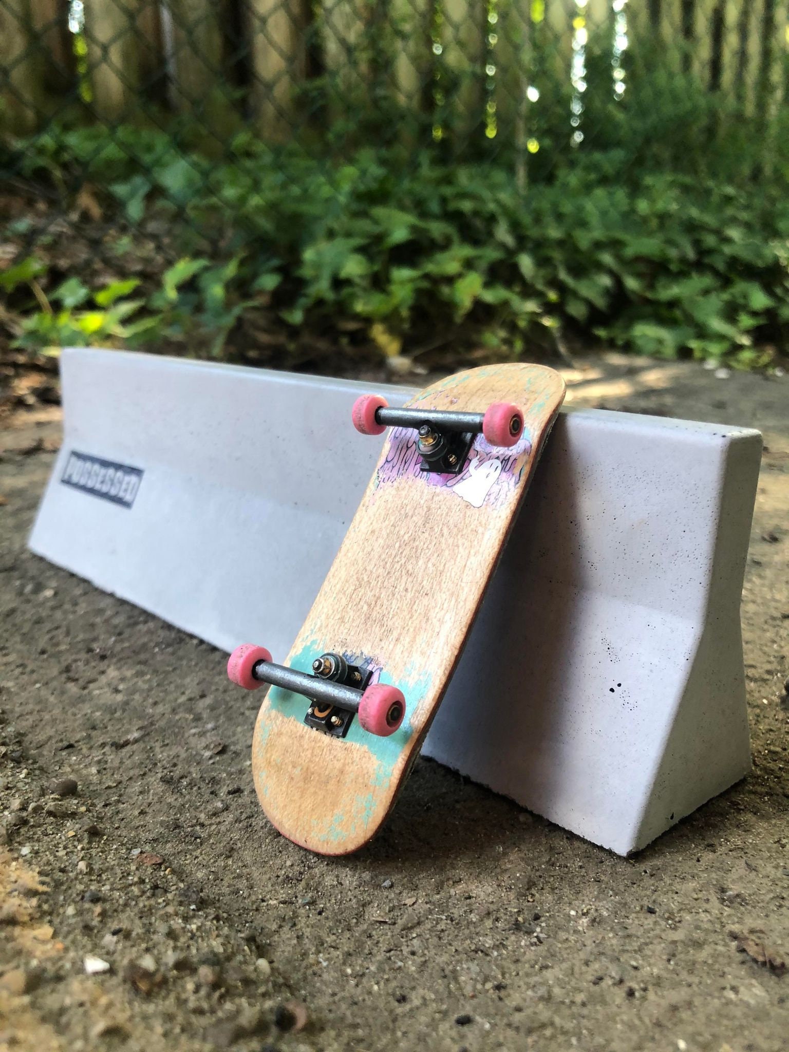 Fingerboard Ramp Skateboard Obstacle Miniature Concrete Jersey Barrier