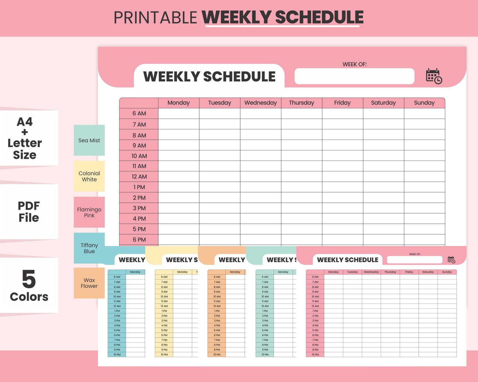 Printable BI Weekly Schedule Log Sheet PDF Downloadable | Etsy UK