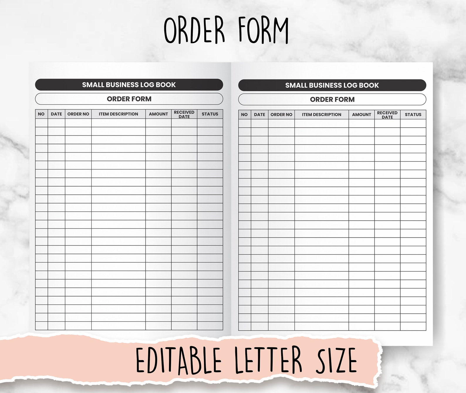 Small Business Log Book Product Inventory Notebook Order Etsy