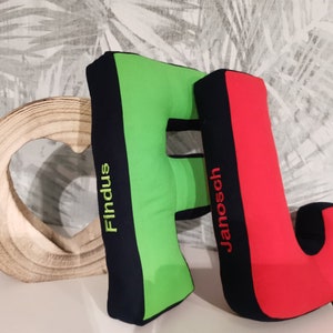 Almohada carta, cartas de tela, almohada carta personalizada, almohada alfabética, regalo de nacimiento, boda, regreso a clases, bautismo