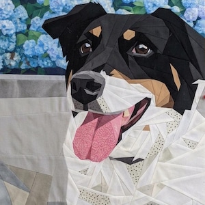 Sophie the Dog, 50" x 70" FPP Quilt Pattern
