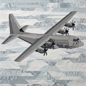 Lockheed C-130 Hercules 72" x 90" FPP Quilt Pattern