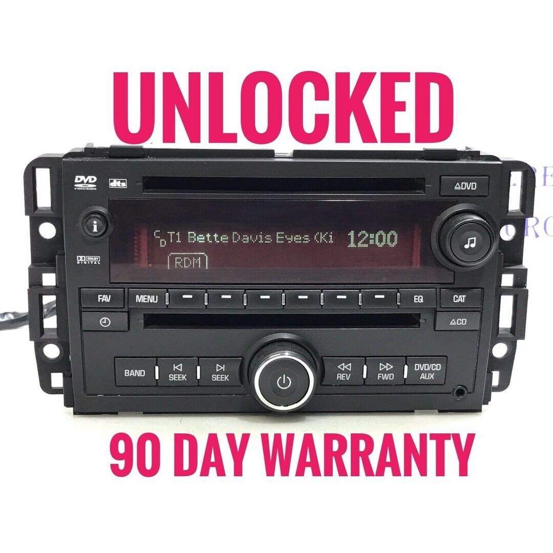 Unlocked GMC Acadia Radio Dvd CD Disc Player Dual Aux Mp3 XM 20940024