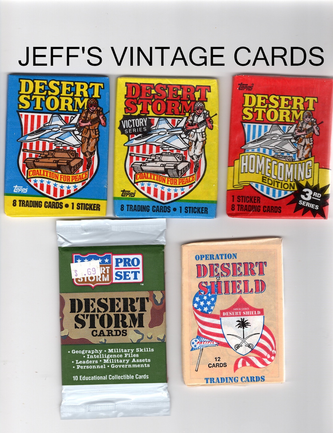 Various Desert Storm Trading Card Packs - Etsy