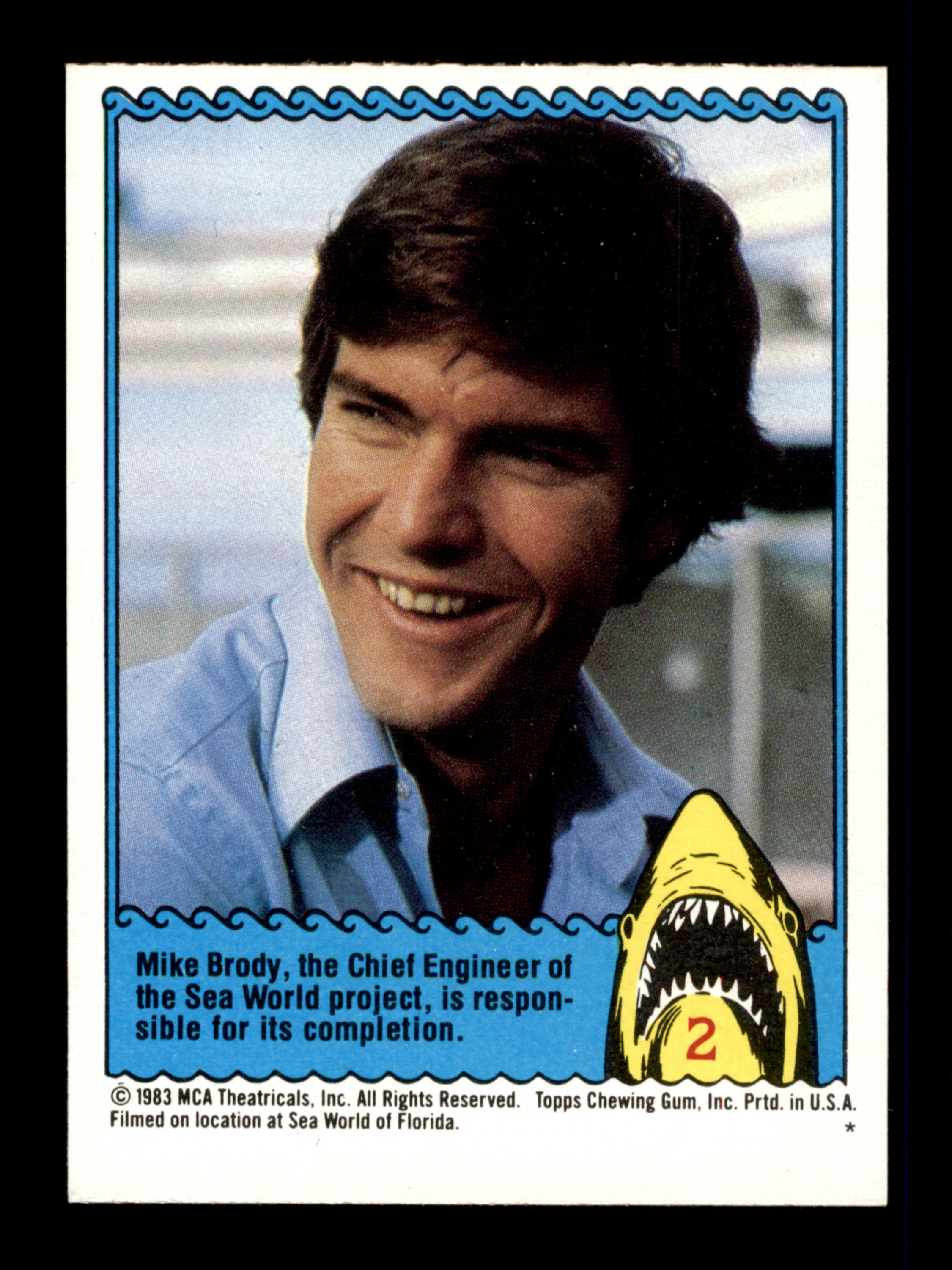 Sheet A 8650 Cards 1983 Topps Jaws 3-D Bulk Vending Case 