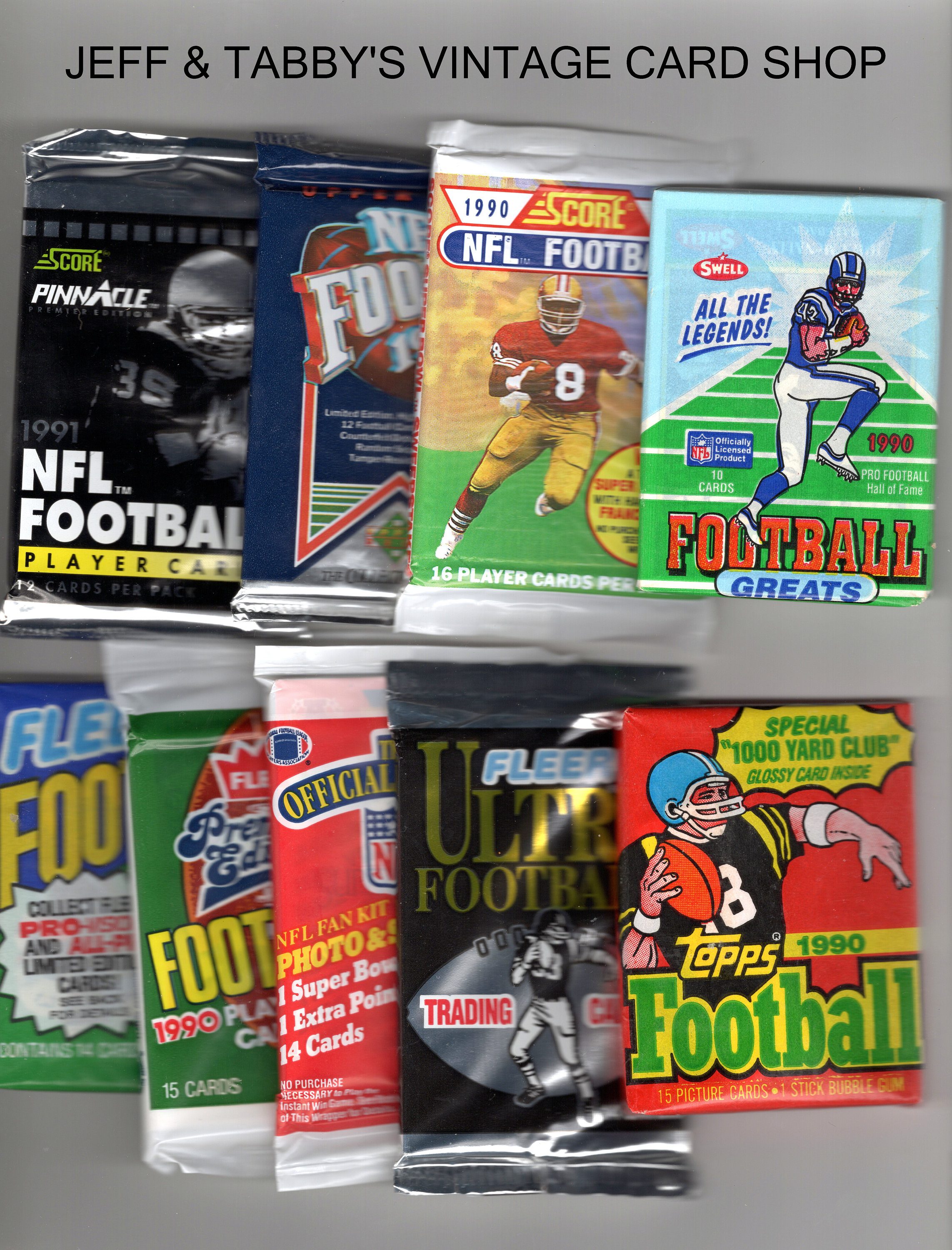 Football Card Stack VARIOUS Football Trading Card Packs - Etsy