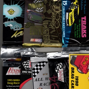 Various Auto Racing Trading Card Packs