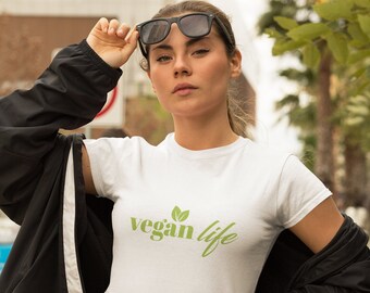 Vegan Life Tee, Vegan for Life Short Sleeve Jersey, Shirt for Vegan, Vegan Unisex Apparel